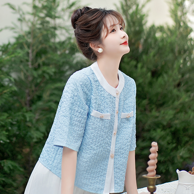 Summer Women's Two-Piece Cardigan and Dress Set for Pear-Shaped Body - Image 2