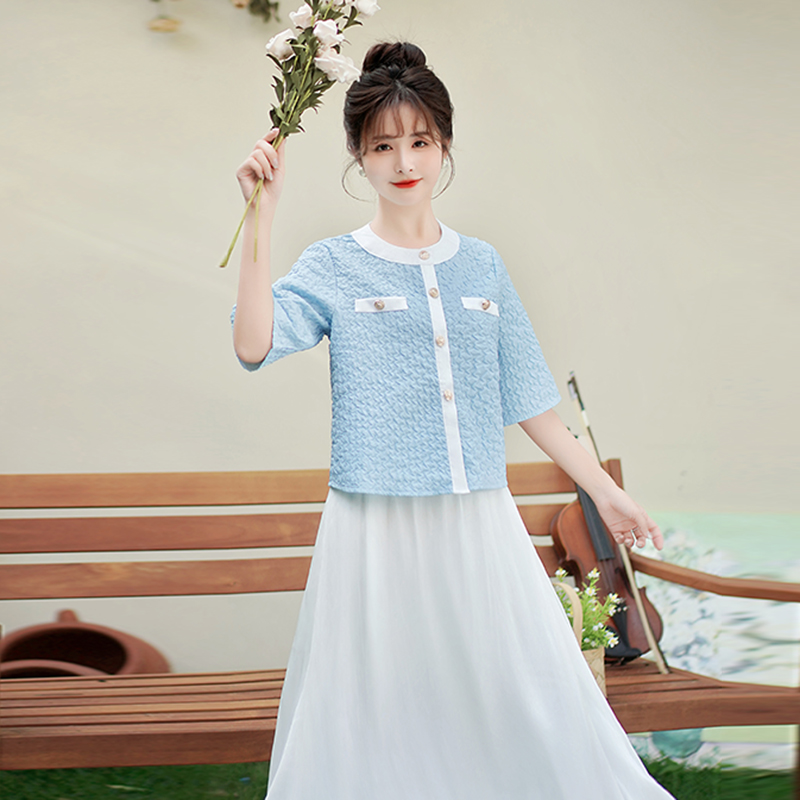 Summer Women's Two-Piece Cardigan and Dress Set for Pear-Shaped Body - Image 5