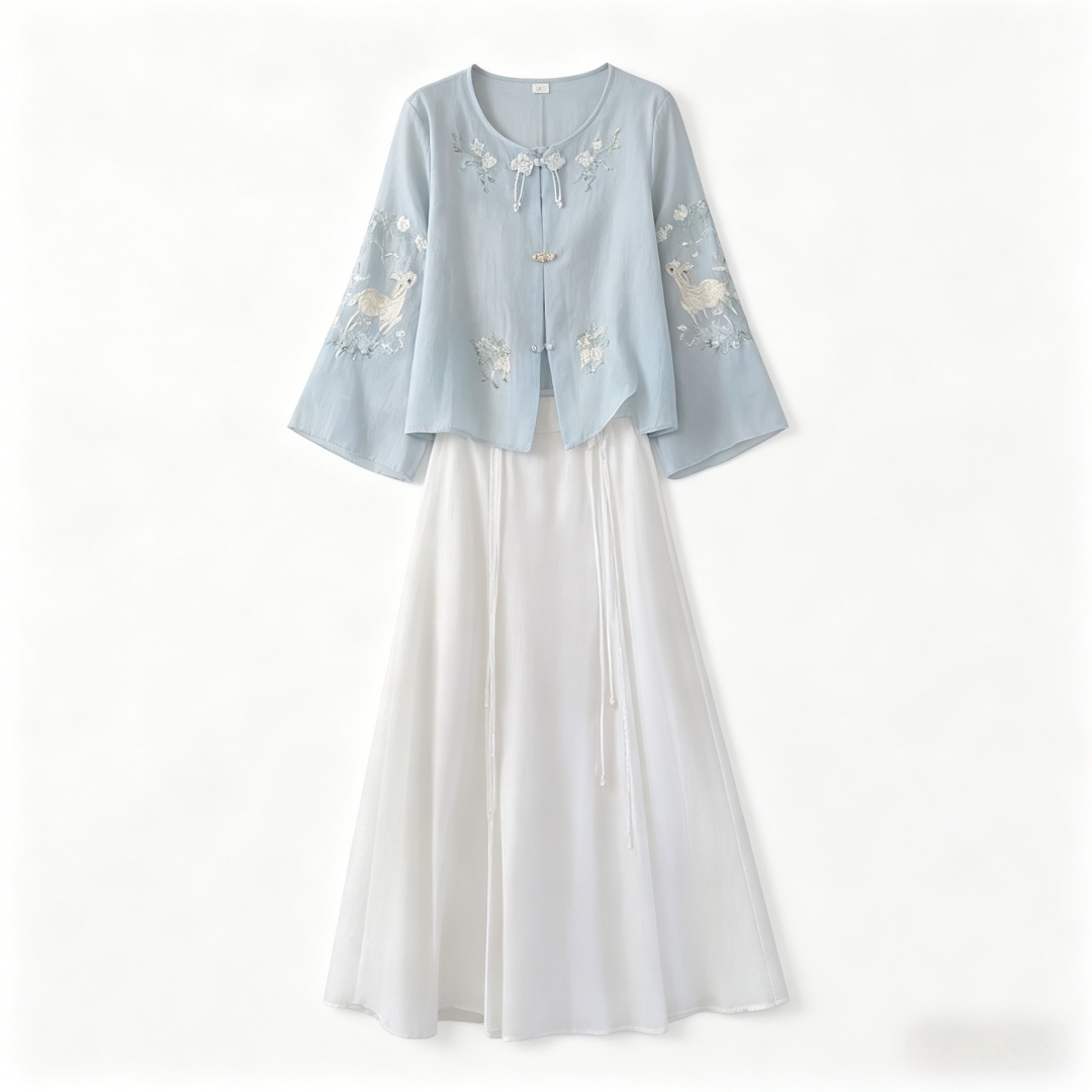 2026 Spring New Chinese Style Embroidered Three-Piece Set - Image 5